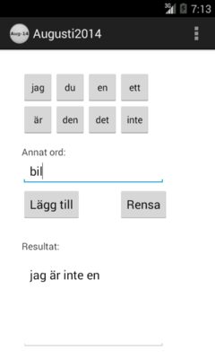 Appen i emulatorn