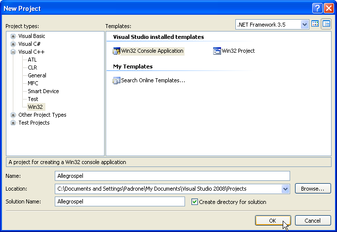 En konsol-applikation i Visual C++