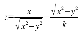 En formel: z = ...