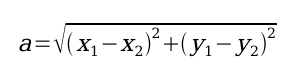 En formel: a = ...