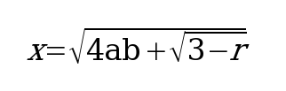 En formel: z = ...