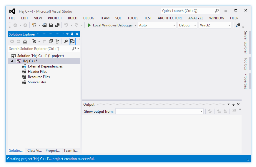 Visual Studio-fnstret