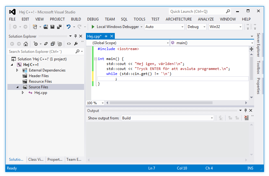 Visual Studio-fnstret