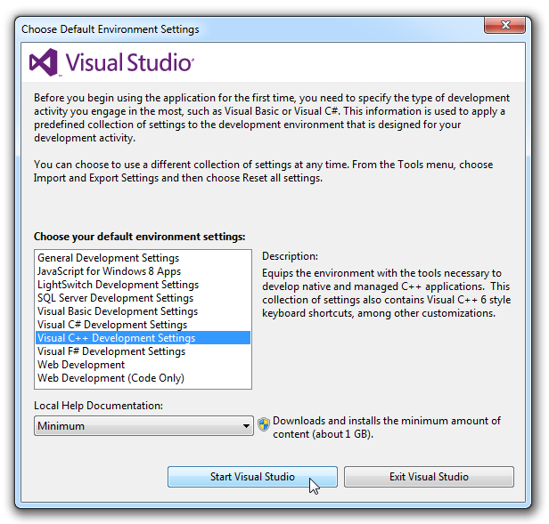Installationen av Visual Studio
