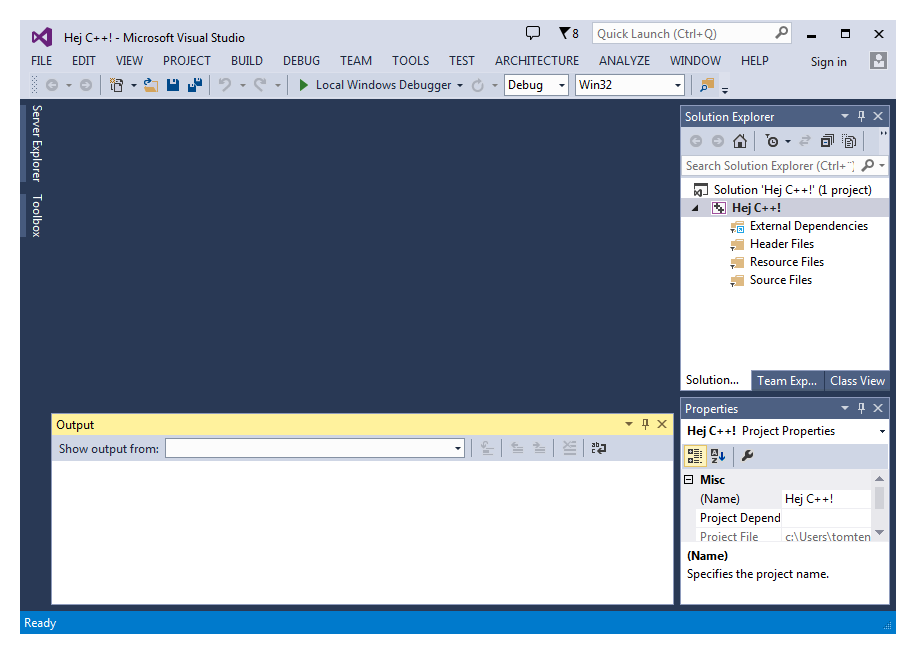 Visual Studio-fnstret