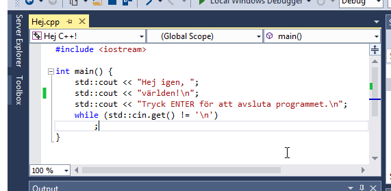 Visual Studio-fnstret