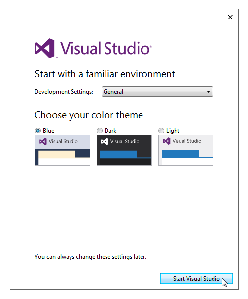 Installationen av Visual Studio