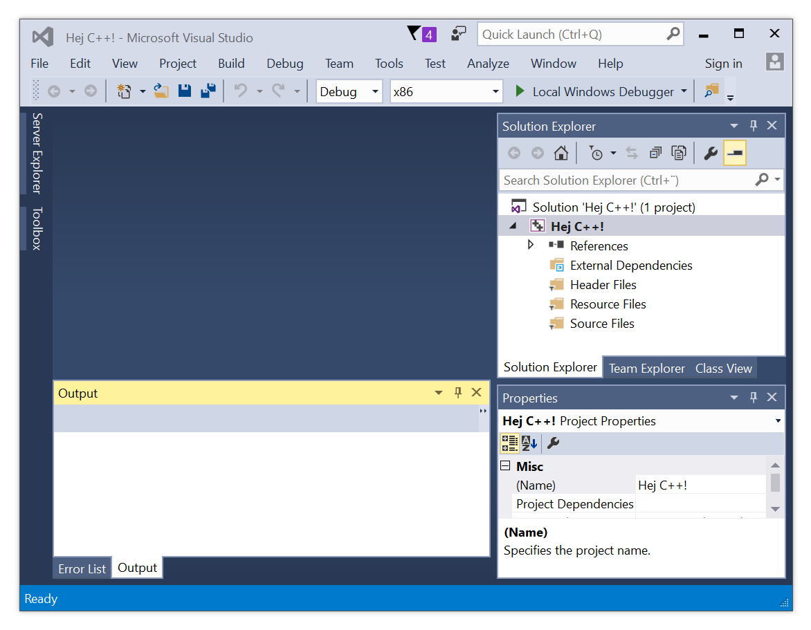 Visual Studio-fnstret