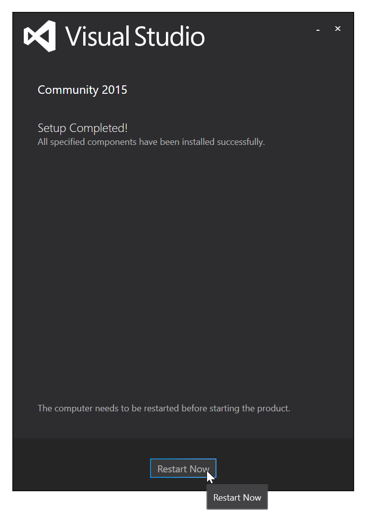 Installationen av Visual Studio