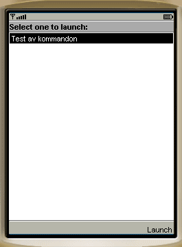 Emulatorn: Nu har vi krt Exit-kommandot och avslutat MIDleten