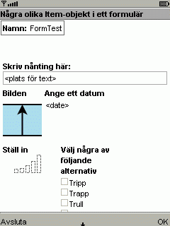 Emulatorn DefaultColorPhone har en skrm som r 240 x 320 bildpunkter