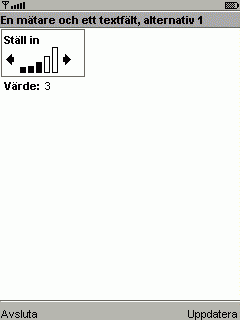 Ett formulr med en mtare och en text