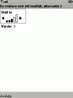 Ett formulr med en mtare och en text