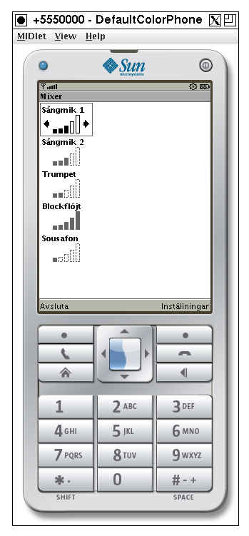 En mixer i telefonen