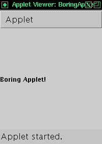 BoringApplet i Applet Viewer under Linux