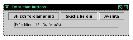 Fnster med extra chat-knappar och senaste raden