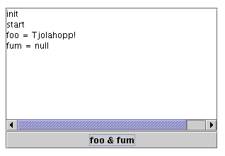 Appleten Parametrar, krd som applet
