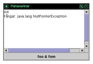 Appleten Parametrar, krd som applikation