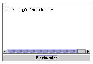 Appleten Tajmertest6, fem sekunder efter knapptryckning