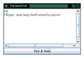 Appleten Parametrar, krd som applikation