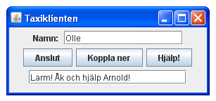 Taxiklienten med ett larm