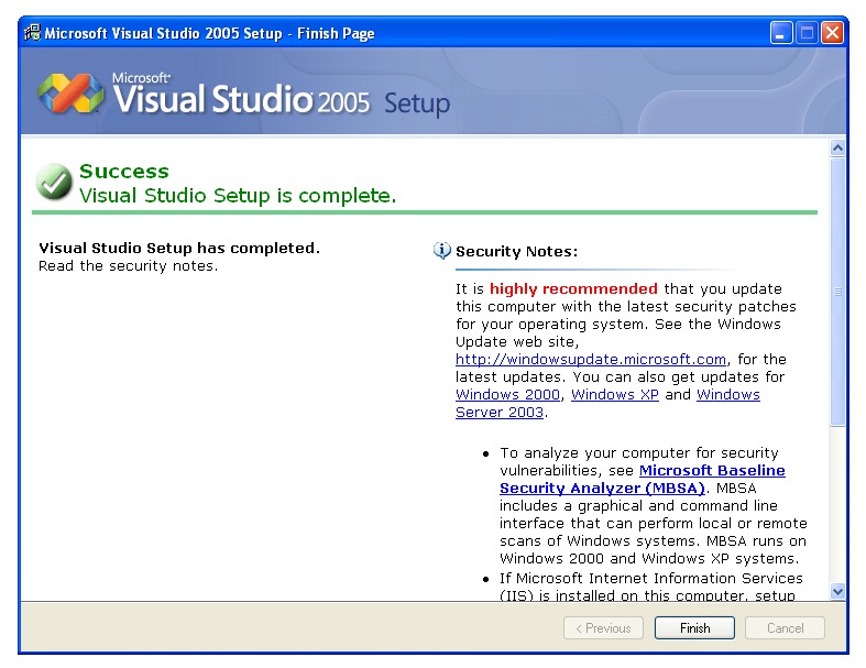 Installationen av Visual Studio