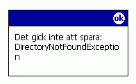 Den korkade editorn i emulatorn