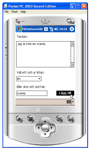 Textboxen i Frfattarverktyget