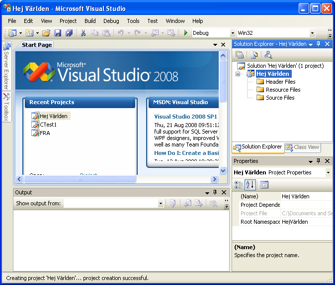 Visual Studio-fnstret