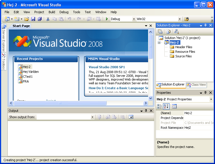 Visual Studio-fnstret