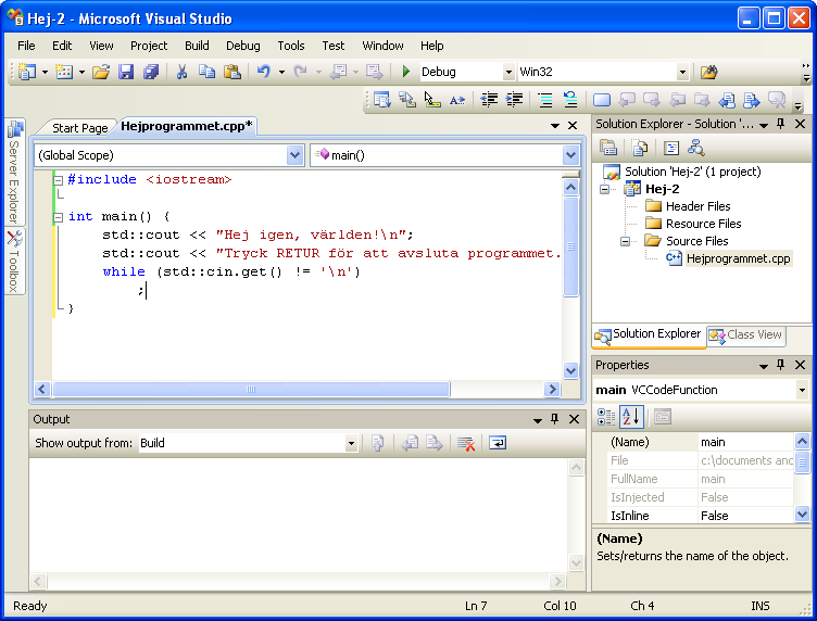 Visual Studio-fnstret
