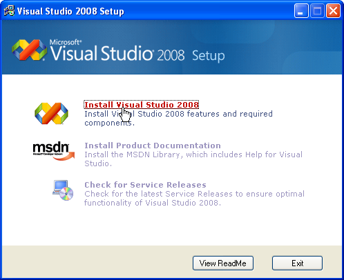 Installationen av Visual Studio